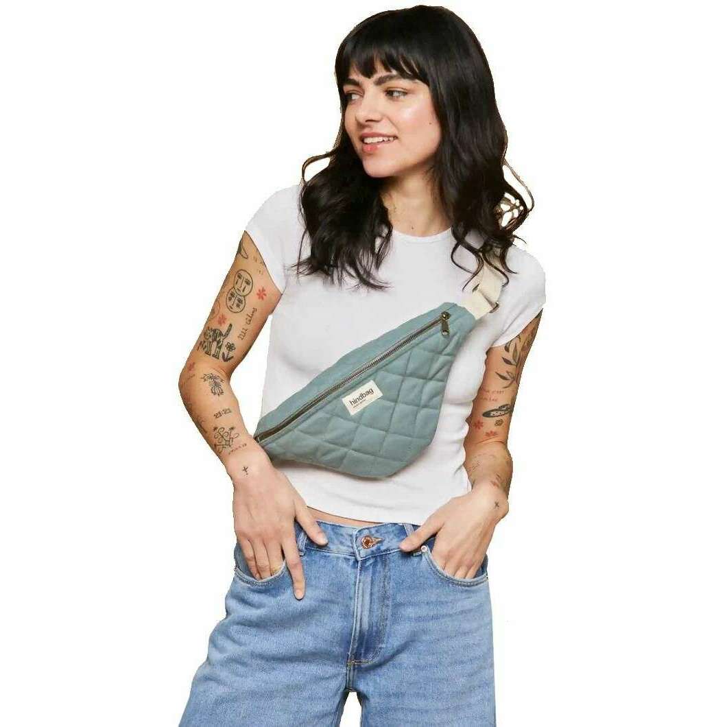 Hindbag Olivia Quilted Bum Bag - Sage Blue - Image 2