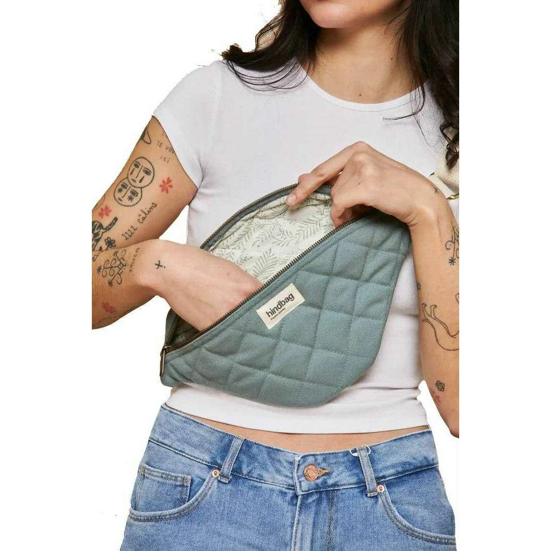 Hindbag Olivia Quilted Bum Bag - Sage Blue - Image 3