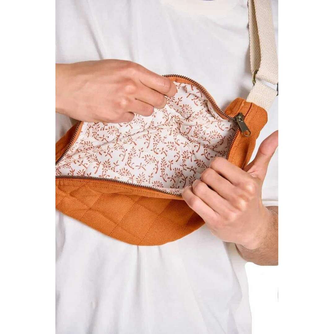 Hindbag Olivia Quilted Bum Bag - Sienna Orange - Image 4