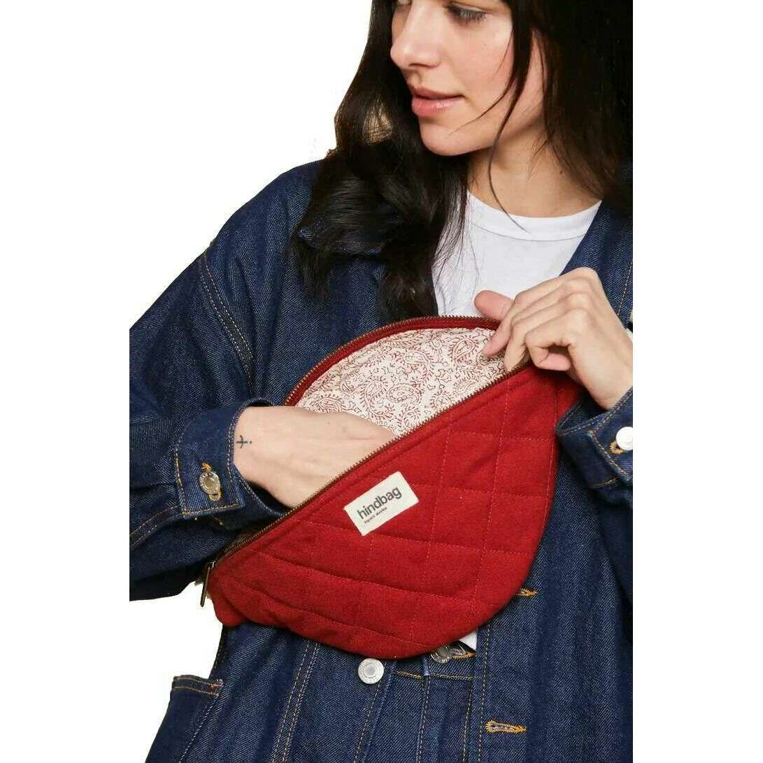 Hindbag Olivia Quilted Bum Bag - Terracotta Red - Image 2
