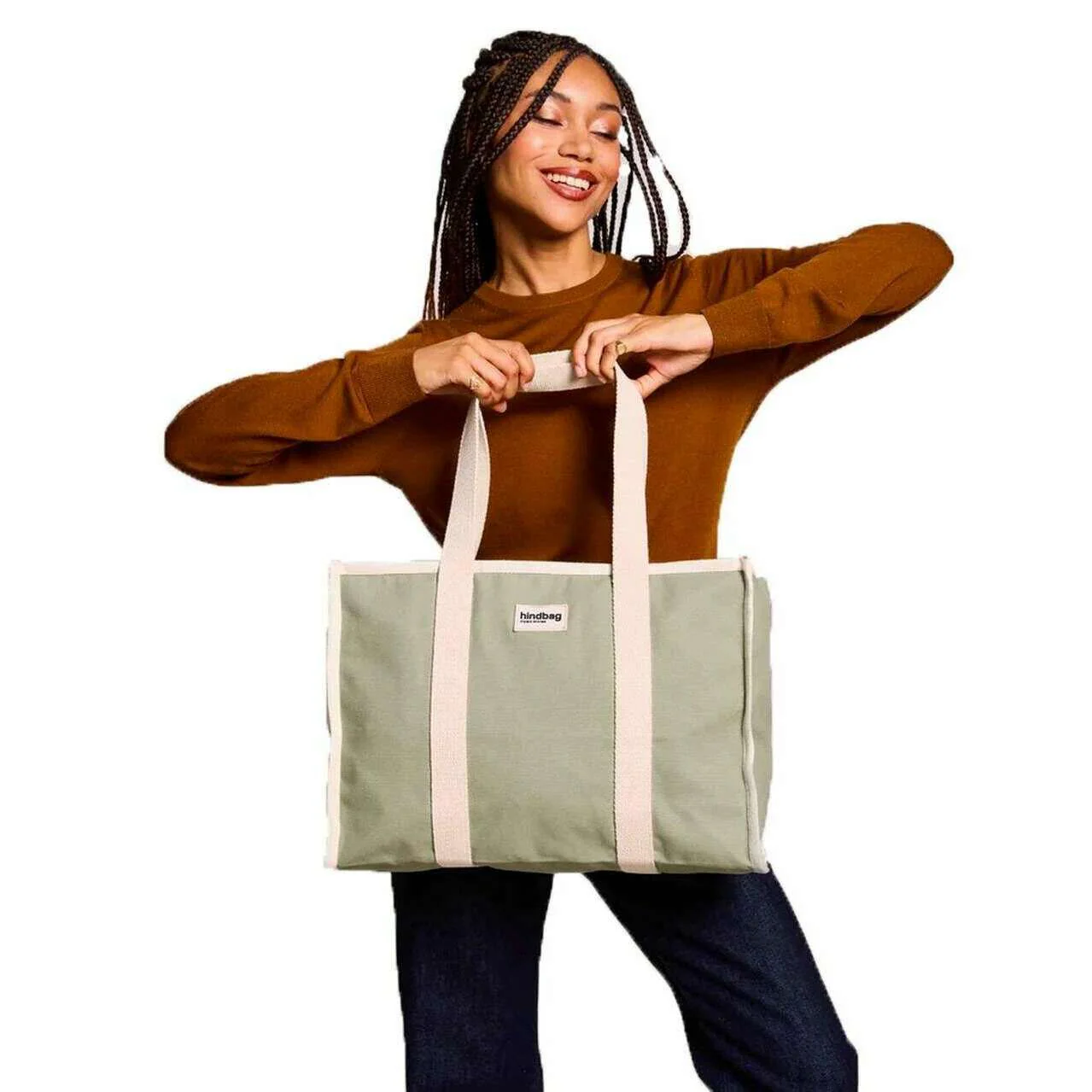 Hindbag Oscar Tote Bag - Green Clay - Image 4