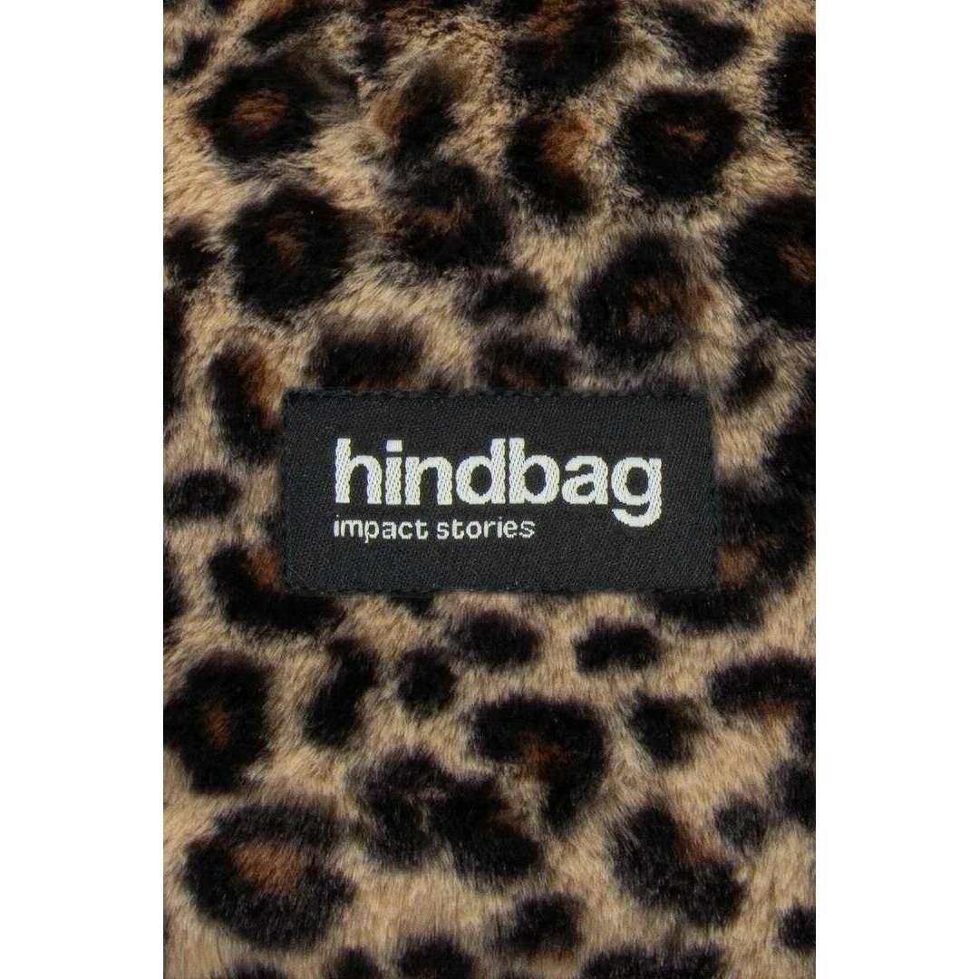 Hindbag Rosa Large Shoulder Bag - Faux Fur Leopard Brown - Image 5
