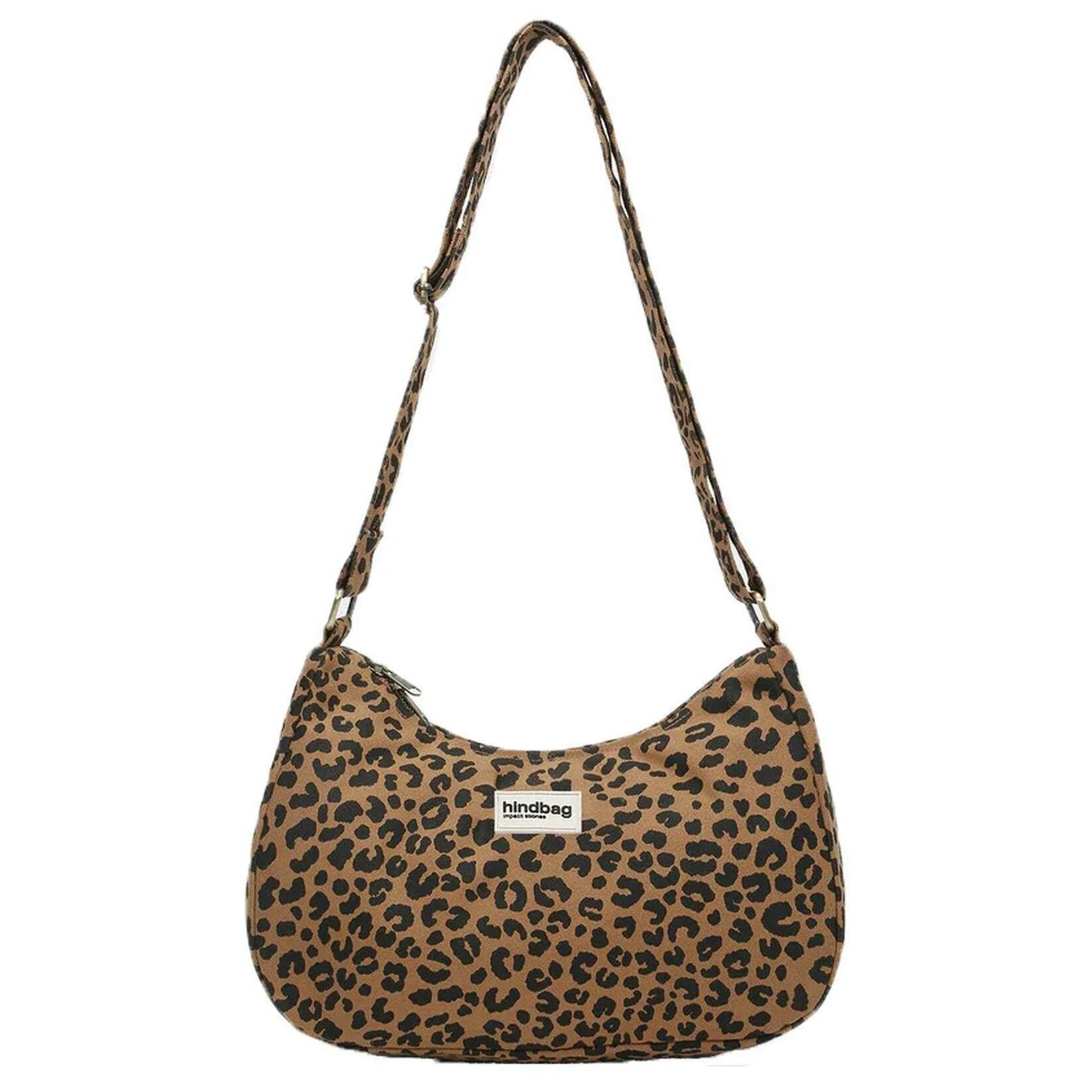 Hindbag Rosa Large Shoulder Bag - Leopard Cinnamon Brown