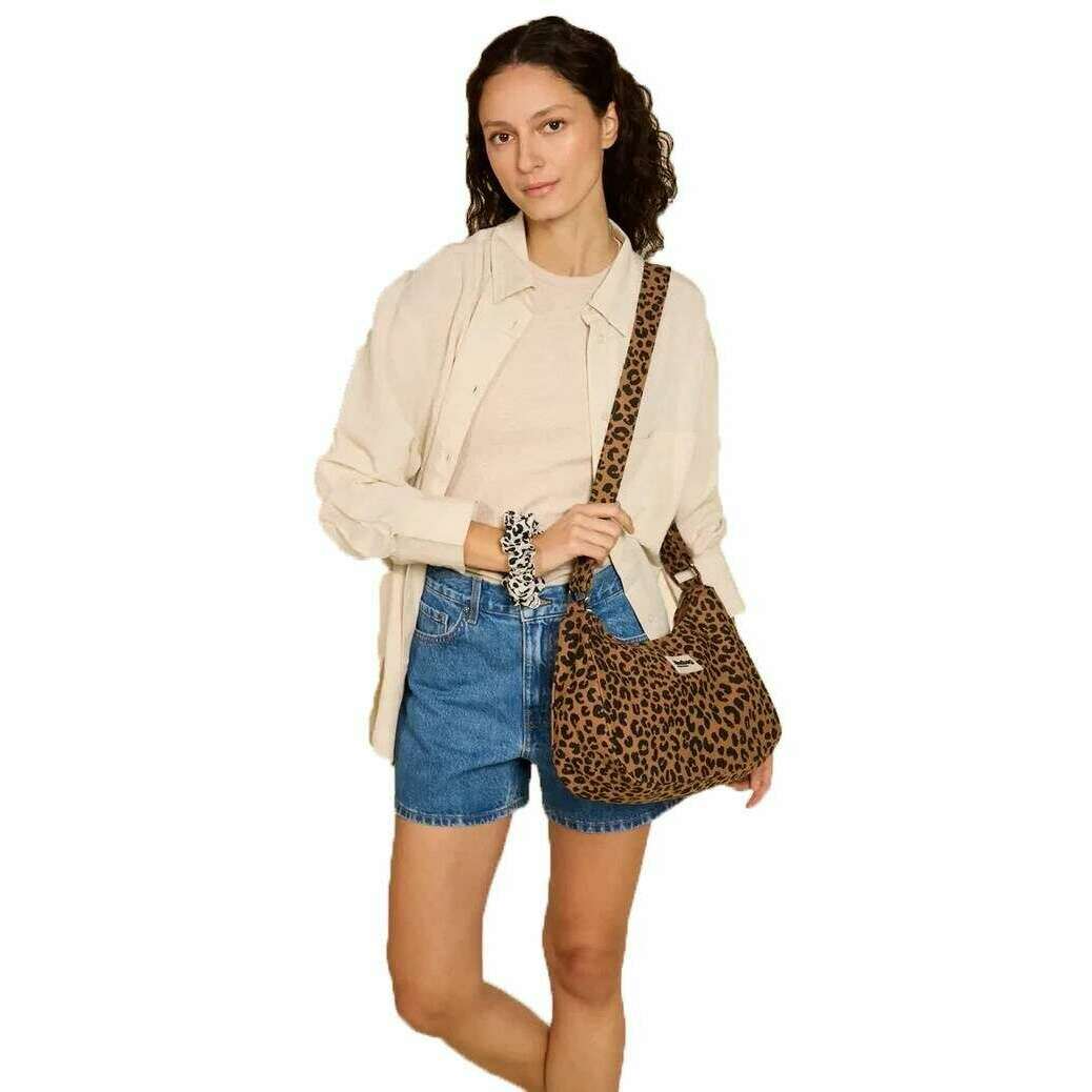Hindbag Rosa Large Shoulder Bag - Leopard Cinnamon Brown - Image 4