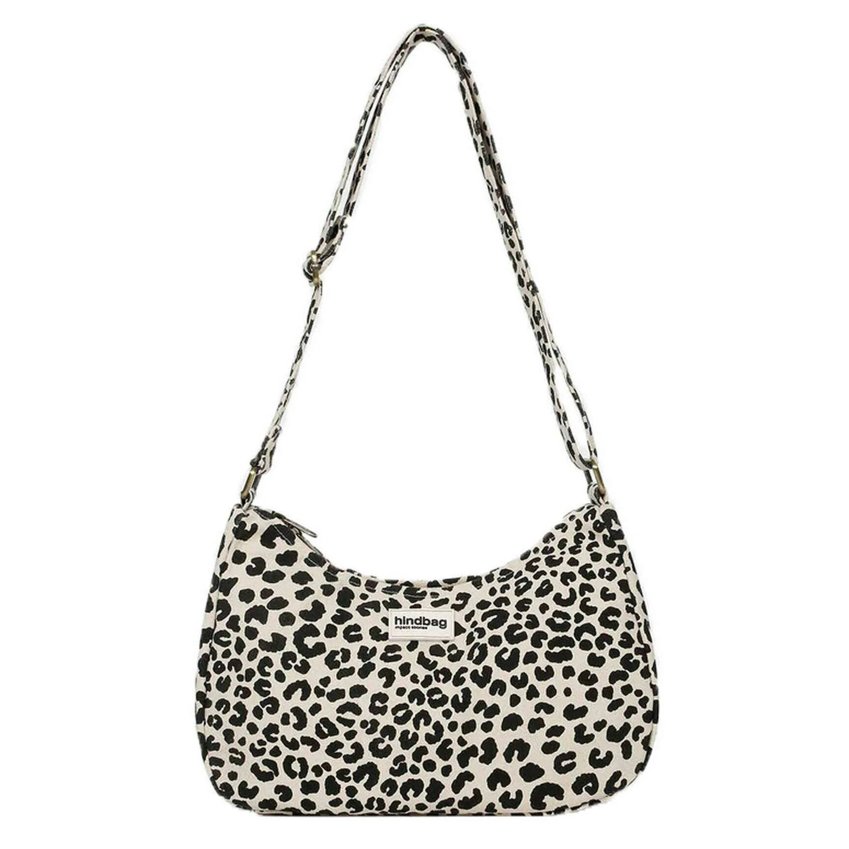 Hindbag Rosa Large Shoulder Bag - Leopard Off White