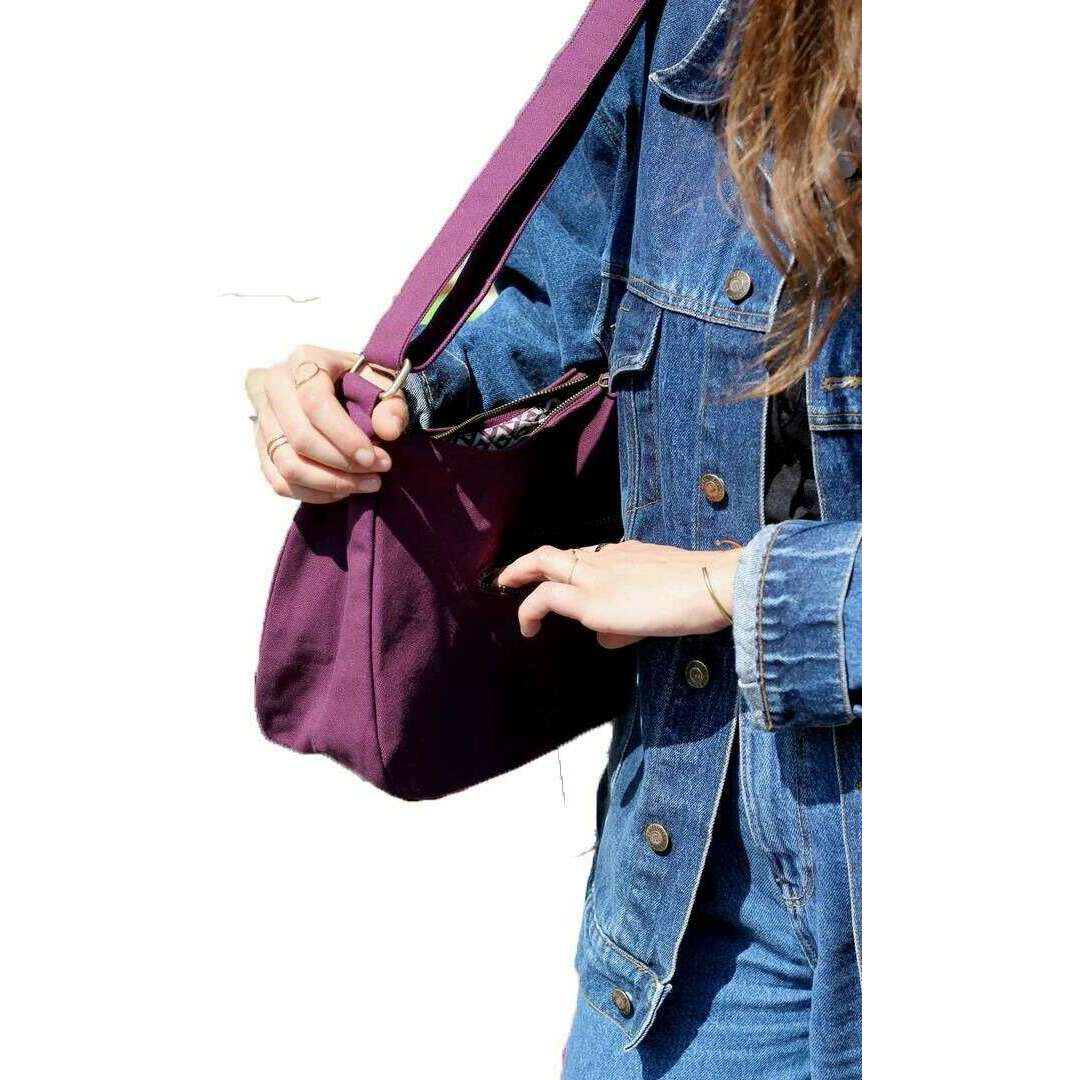 Hindbag Rosa Large Shoulder Bag - Plum Purple - Image 3