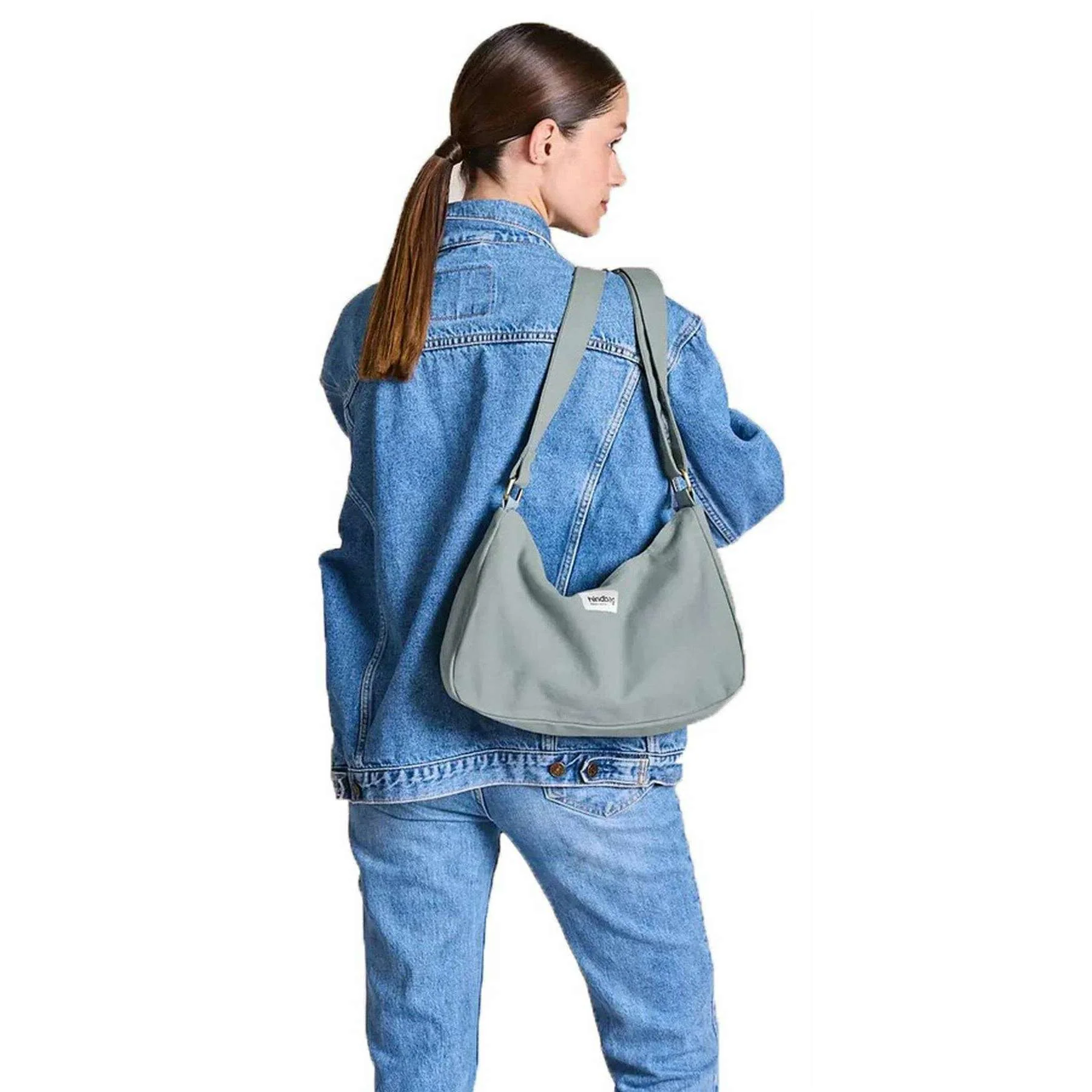 Hindbag Rosa Large Shoulder Bag - Sage Green - Image 3