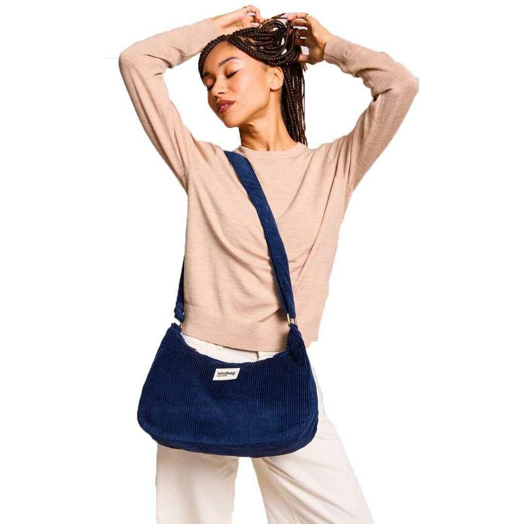 Hindbag Rosa Large Shoulder Bag - Velvet Navy - Image 2