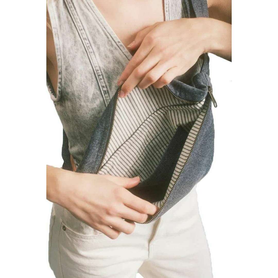 Hindbag Sasha Large Bum Bag - Denim Grey - Image 4