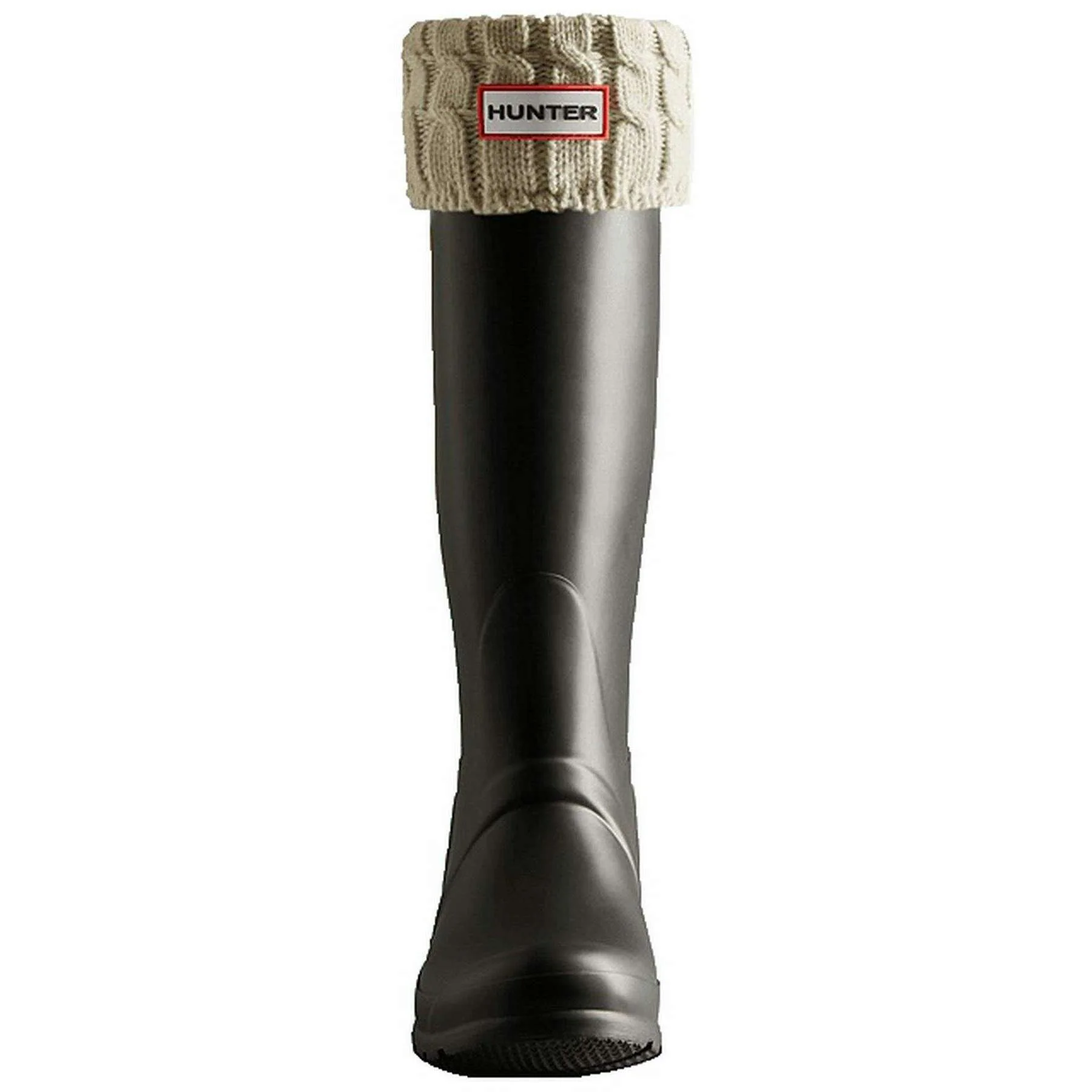 Hunter 6 Stitch Cable Cuff Tall Boot Socks - Hunter White - Image 3
