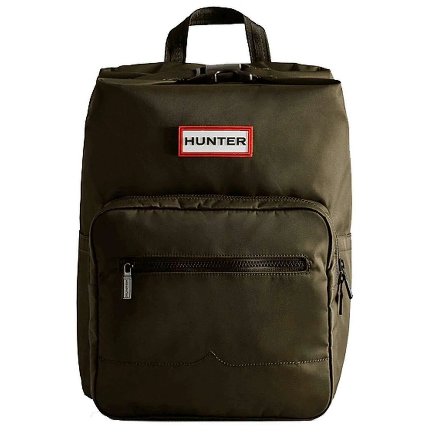 Hunter Nylon Pioneer Large Topclip Backpack - Dark Olive Green
