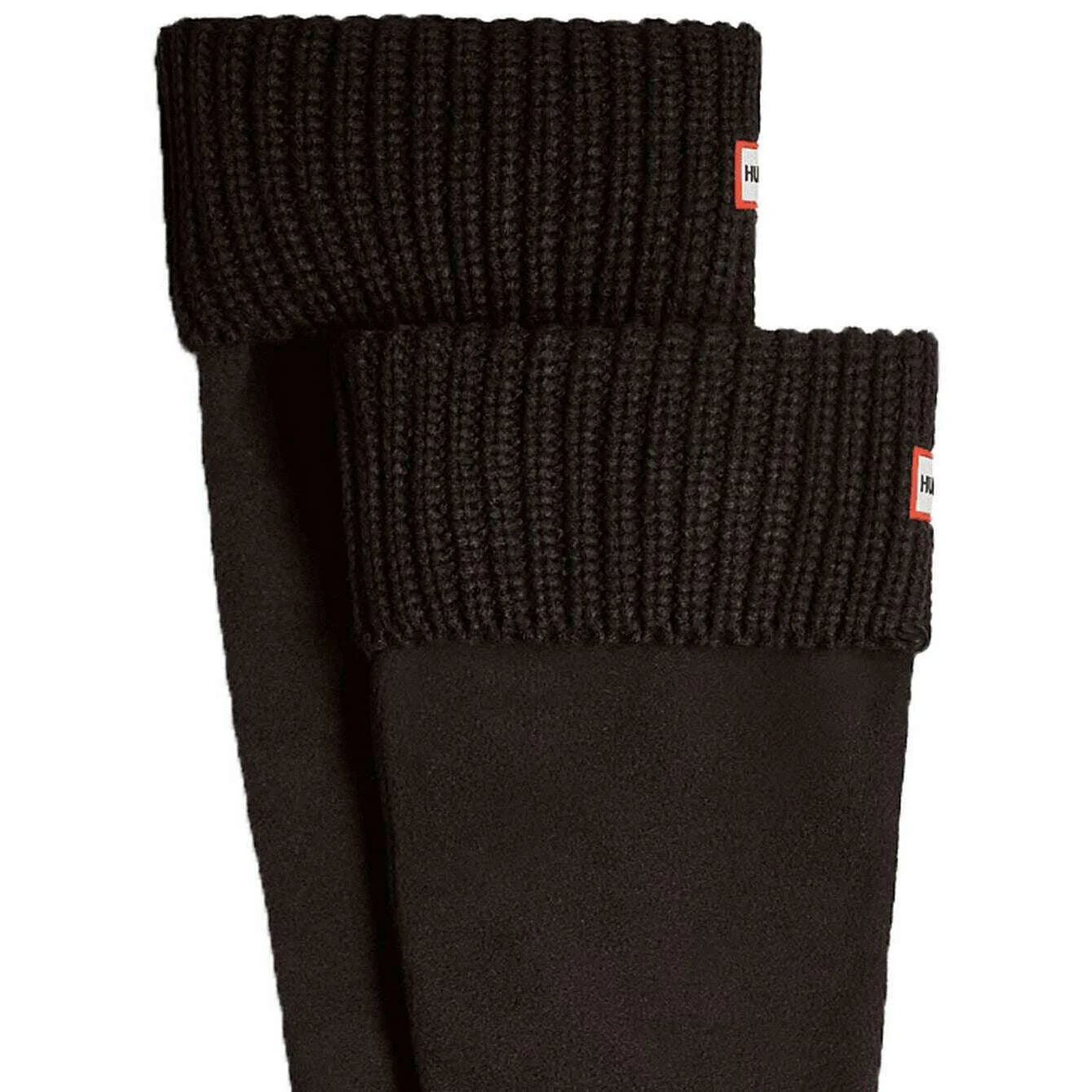 Hunter Recycled Half Cardigan Tall Boot Socks - Black - Image 2