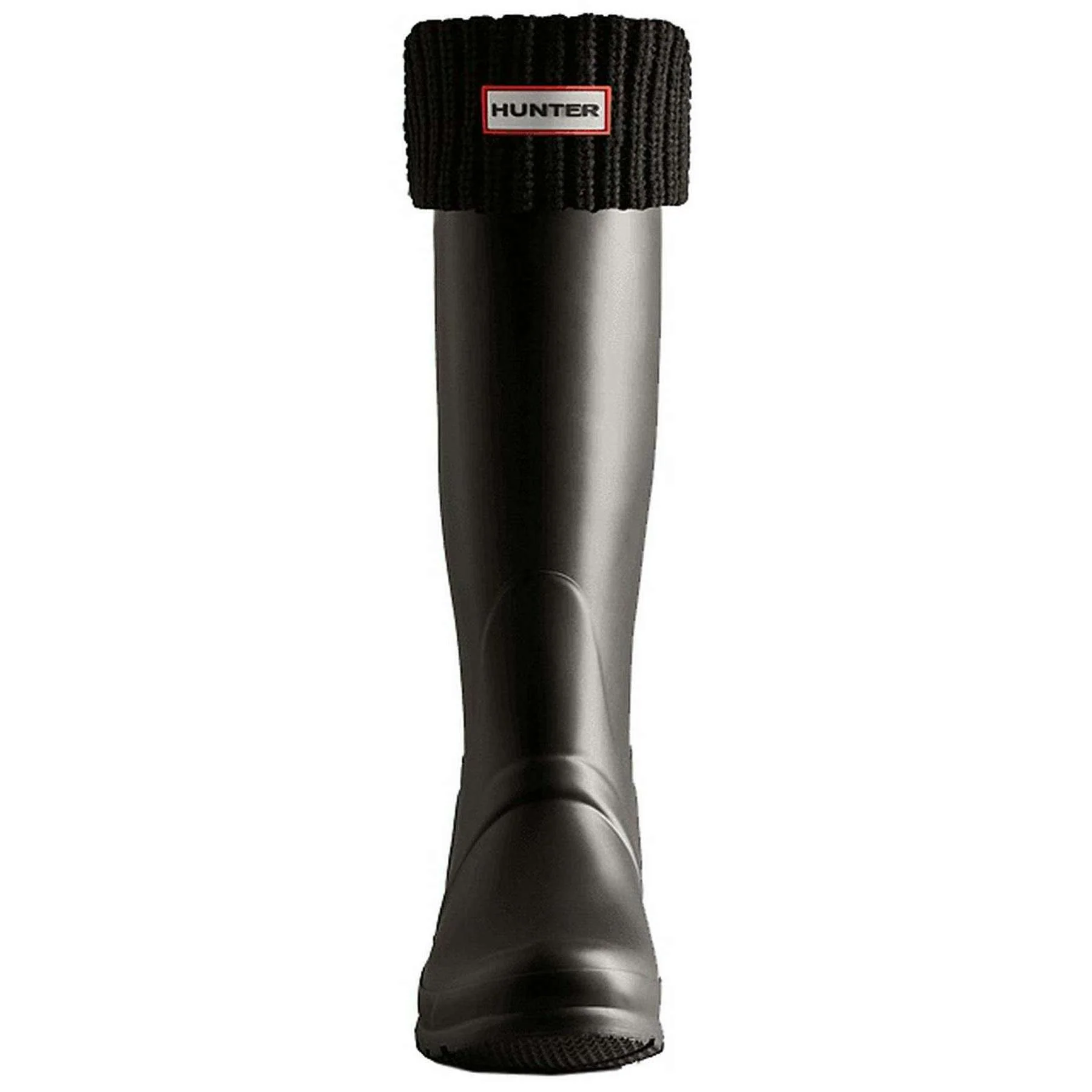 Hunter Recycled Half Cardigan Tall Boot Socks - Black - Image 3