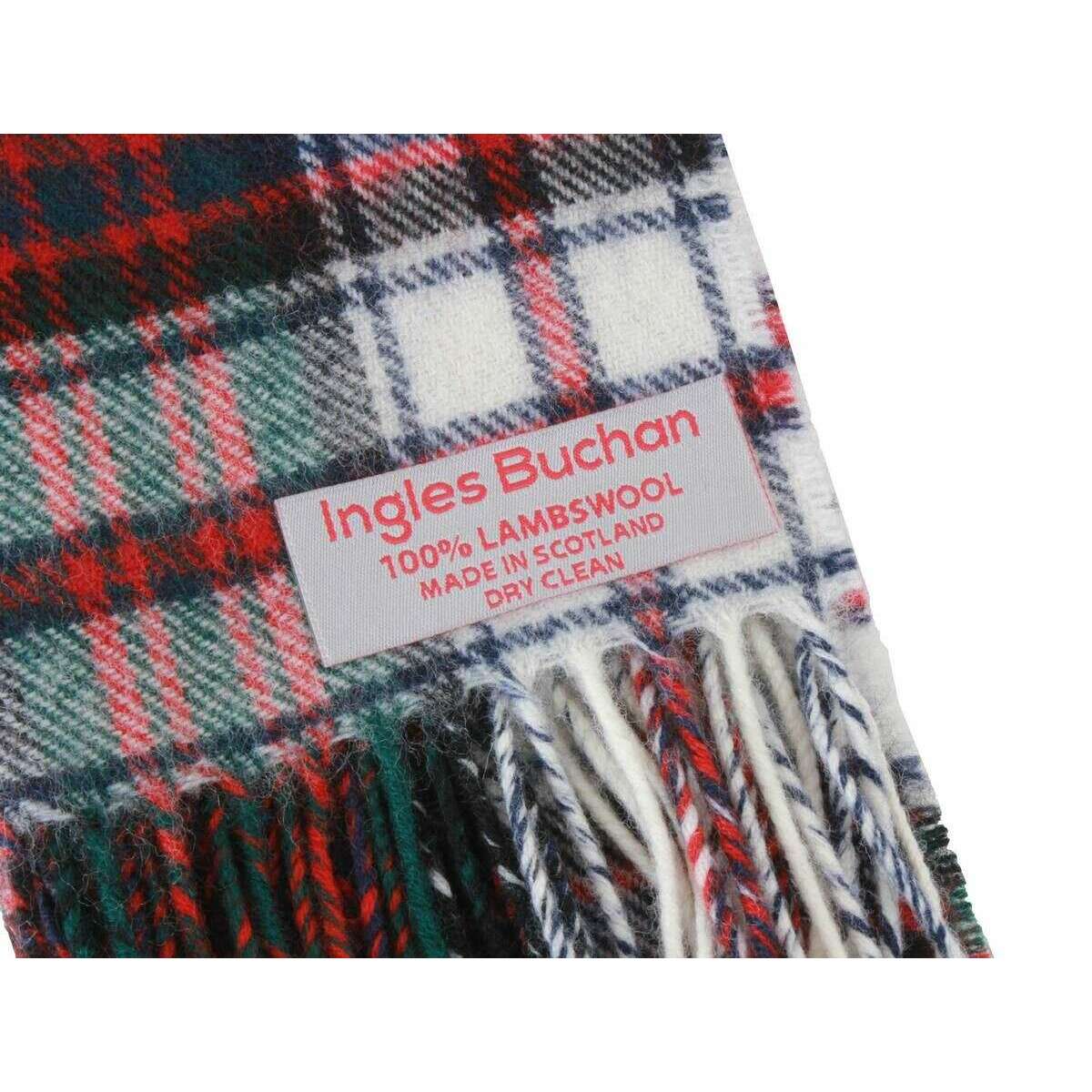 Ingles Buchan Macdonald Dress Modern Lambswool Scarf - Red/White/Green - Image 4