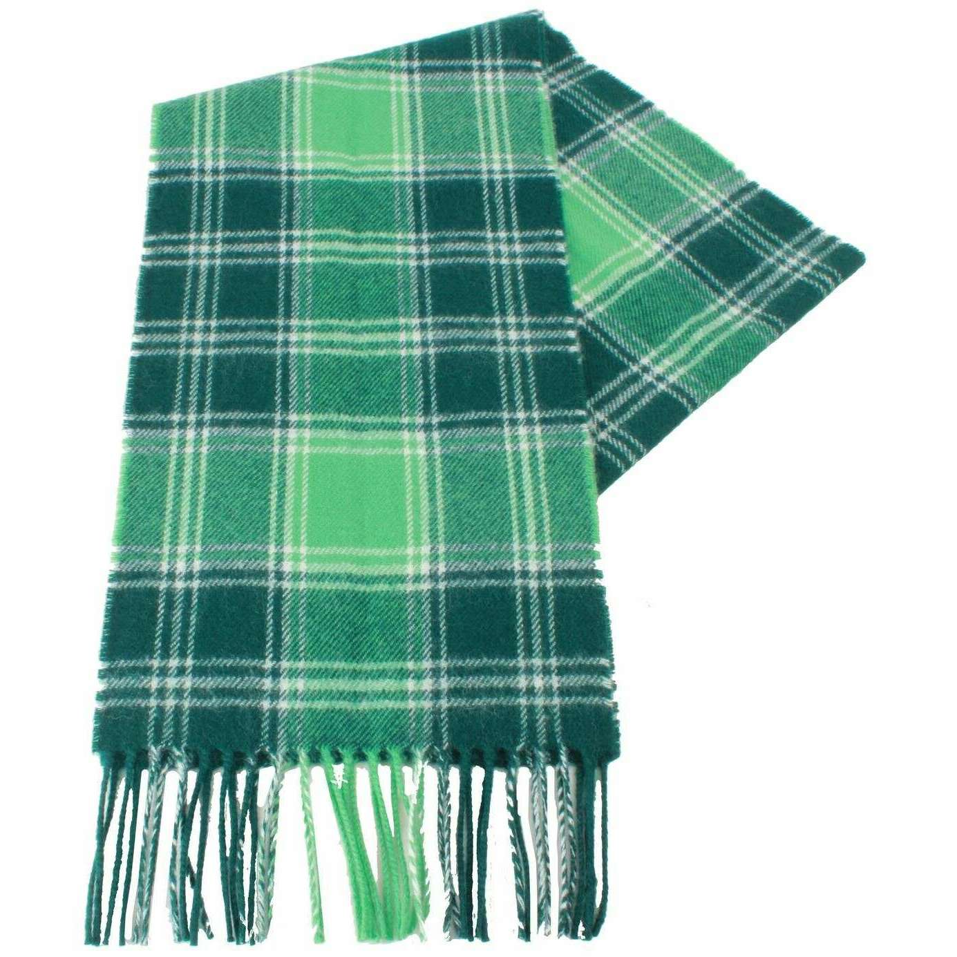 Ingles Buchan Macdonald Lord Of The Isles Ancient Lambswool Scarf - Green/White