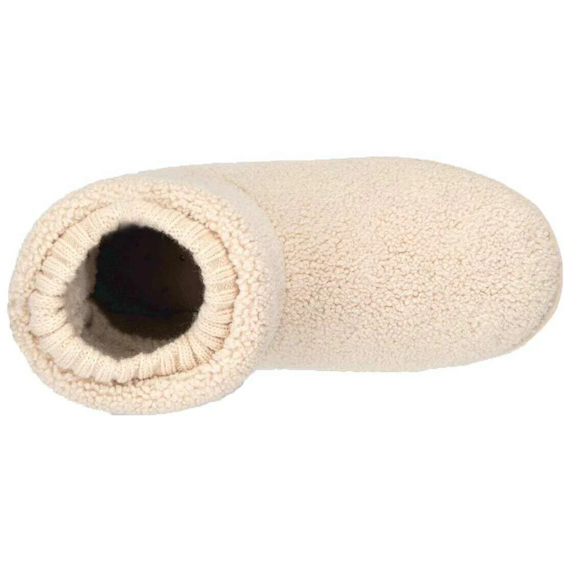 Isotoner Borg Boot Slippers - Cream - Image 4