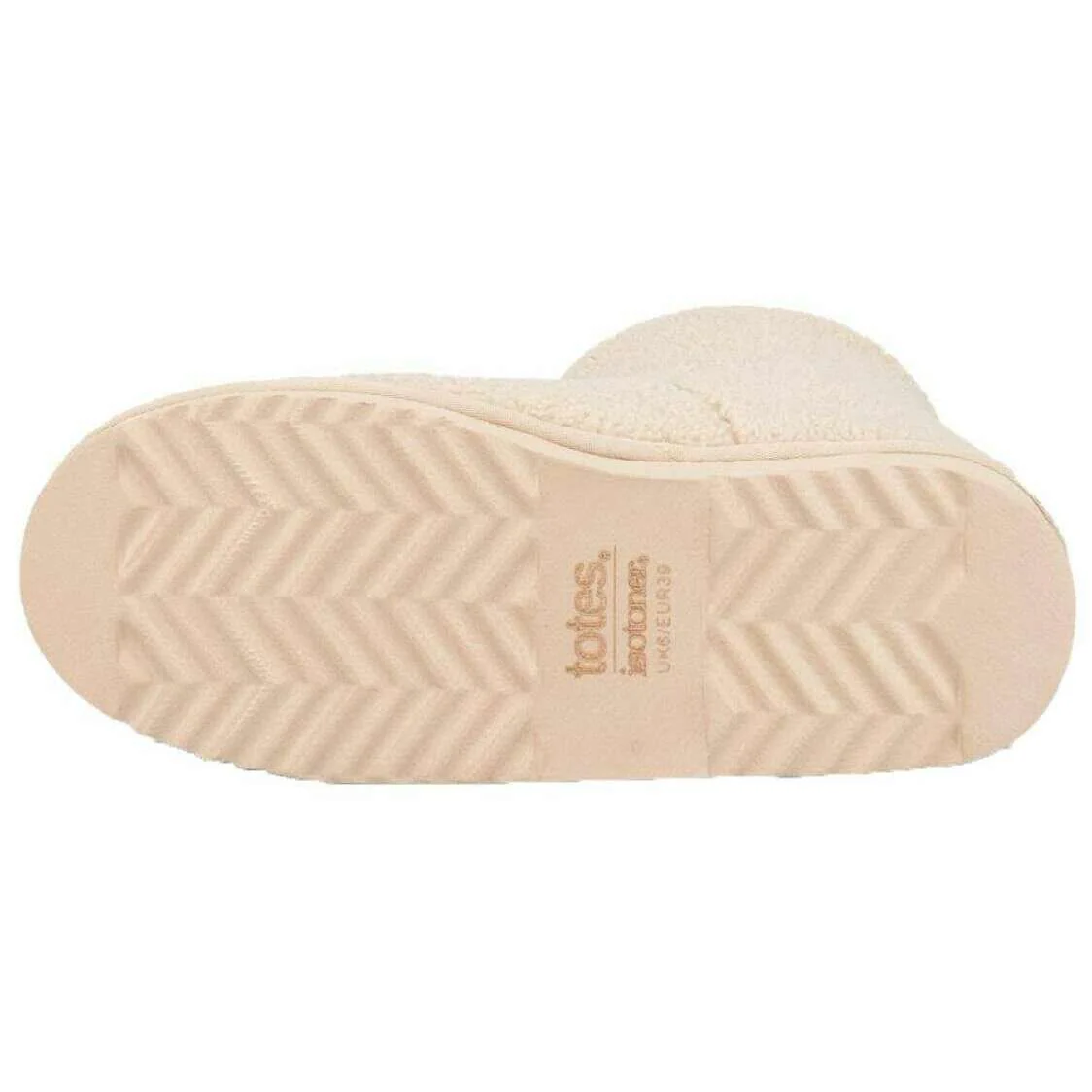 Isotoner Borg Boot Slippers - Cream - Image 5