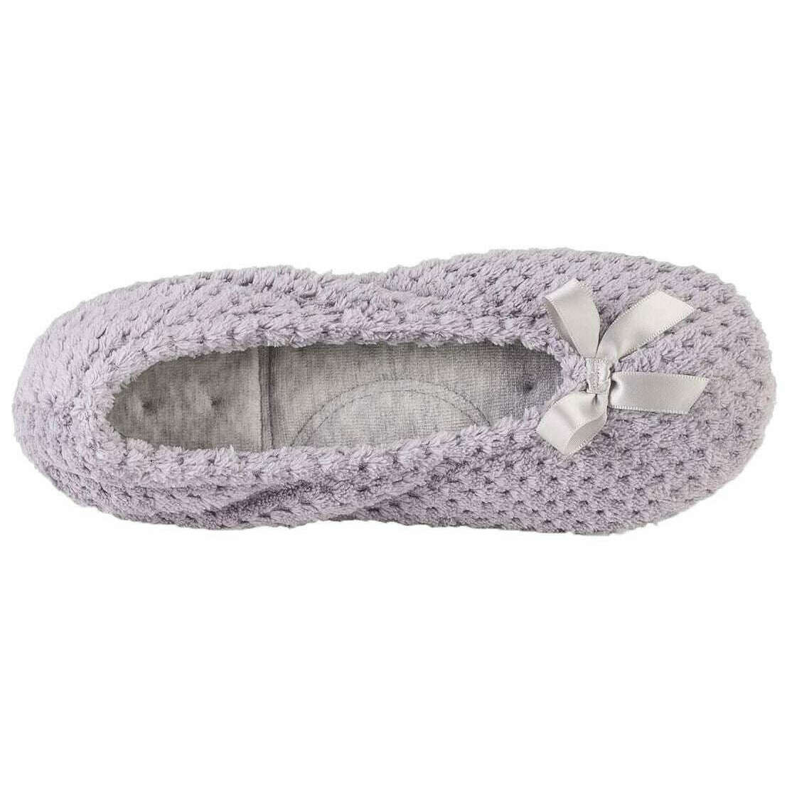 Isotoner Popcorn Ballet Slippers - Pale Grey - Image 4