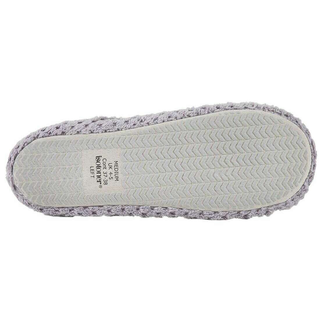 Isotoner Popcorn Ballet Slippers - Pale Grey - Image 5
