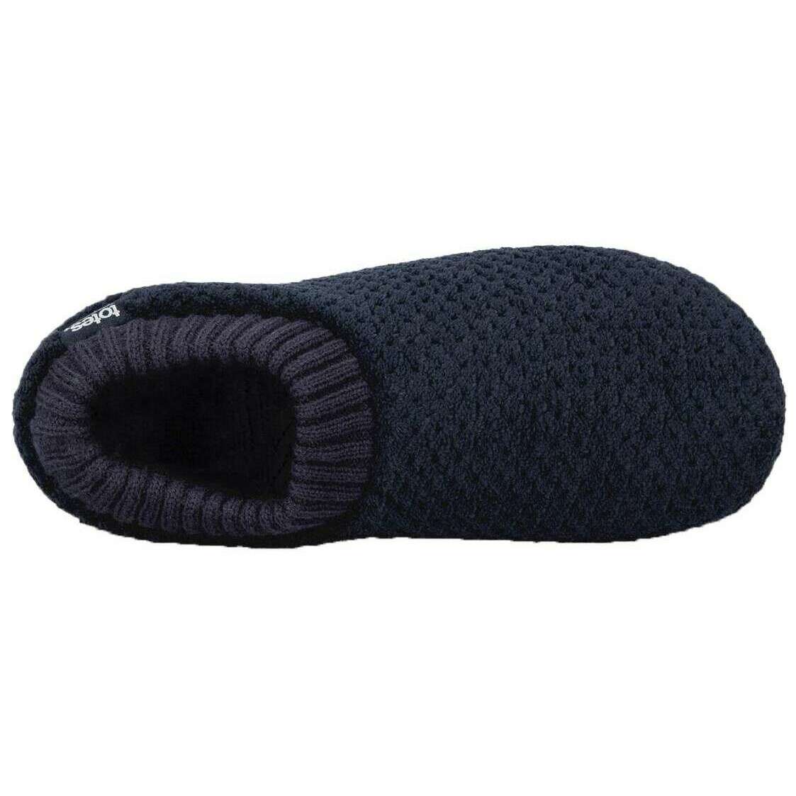 Isotoner Popcorn Full Back Bootie Slippers - Navy - Image 4