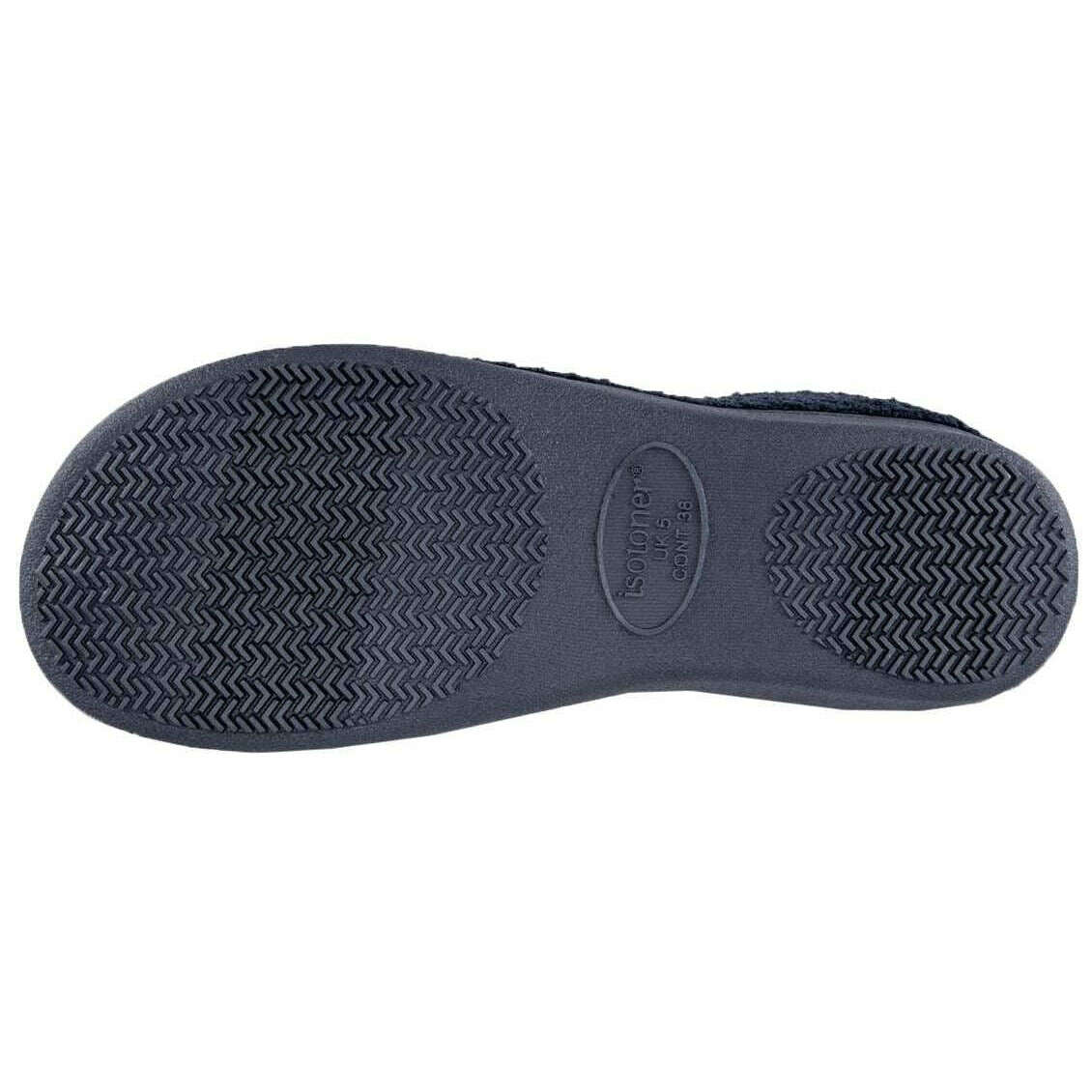 Isotoner Popcorn Full Back Bootie Slippers - Navy - Image 5