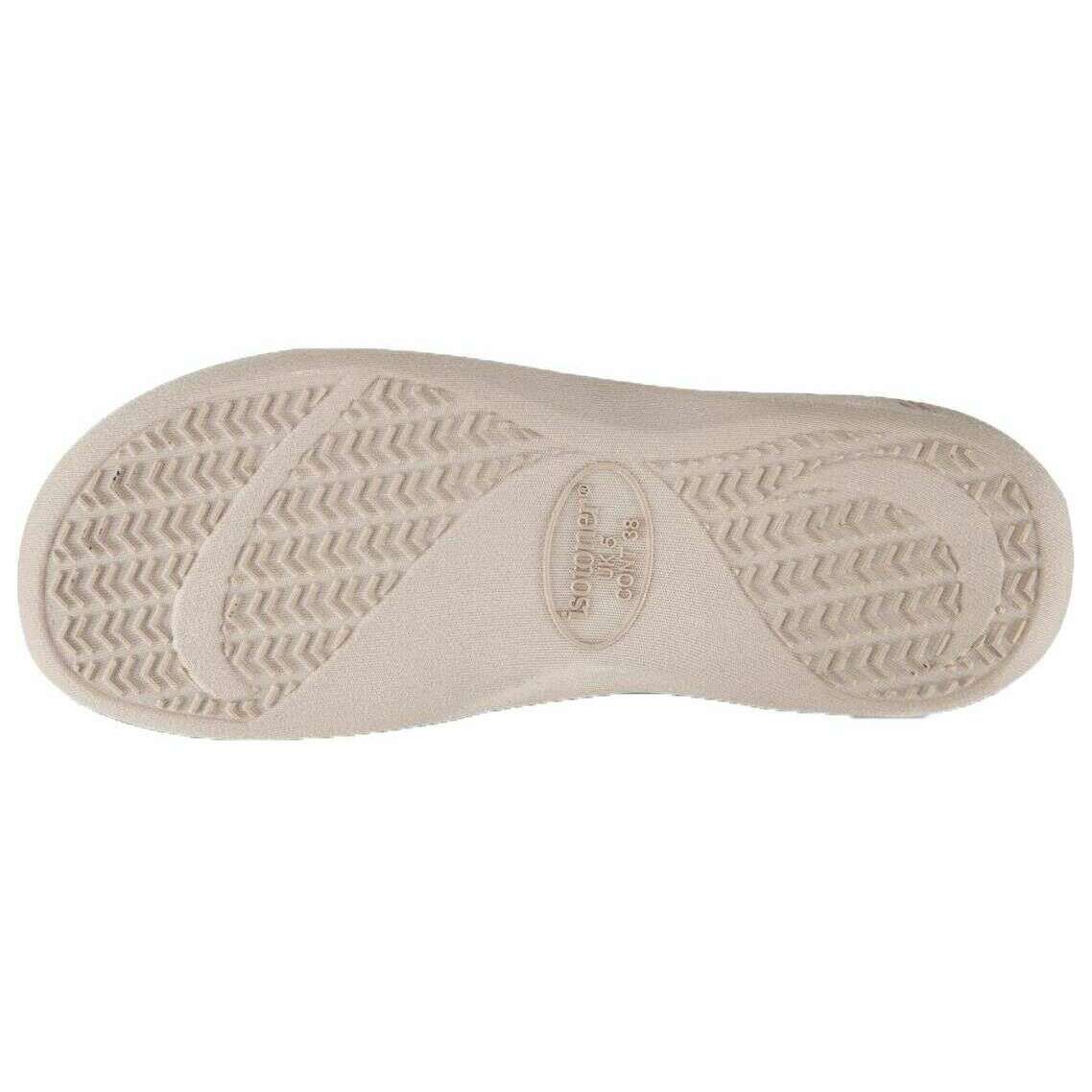Isotoner Popcorn Terry Mule Slippers - Oat Beige - Image 5