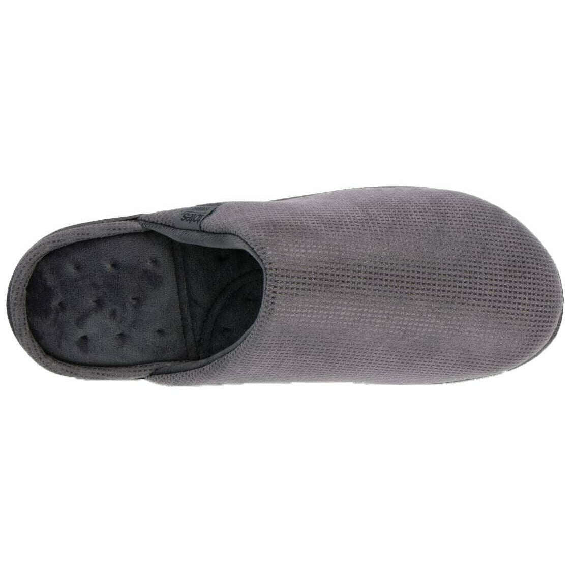 Isotoner Square Patterned Smart Mule Slippers - Grey - Image 4