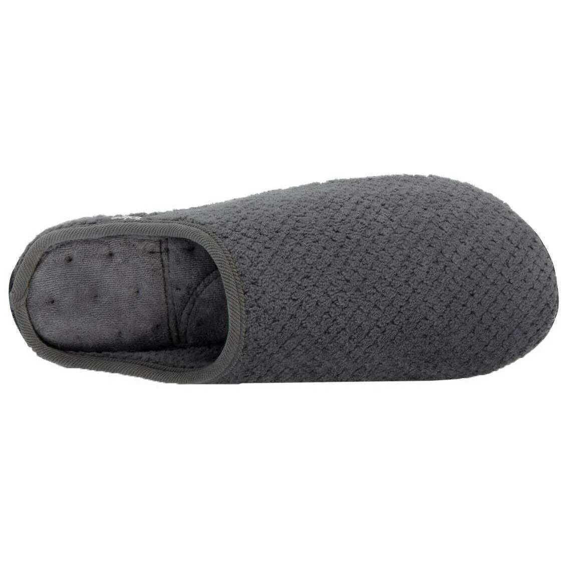 Isotoner Swept Back Popcorn Mule Slippers - Grey - Image 4