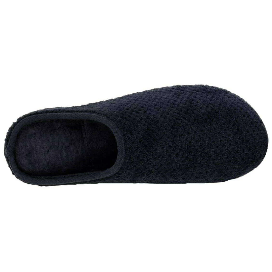 Isotoner Swept Back Popcorn Mule Slippers - Navy - Image 4