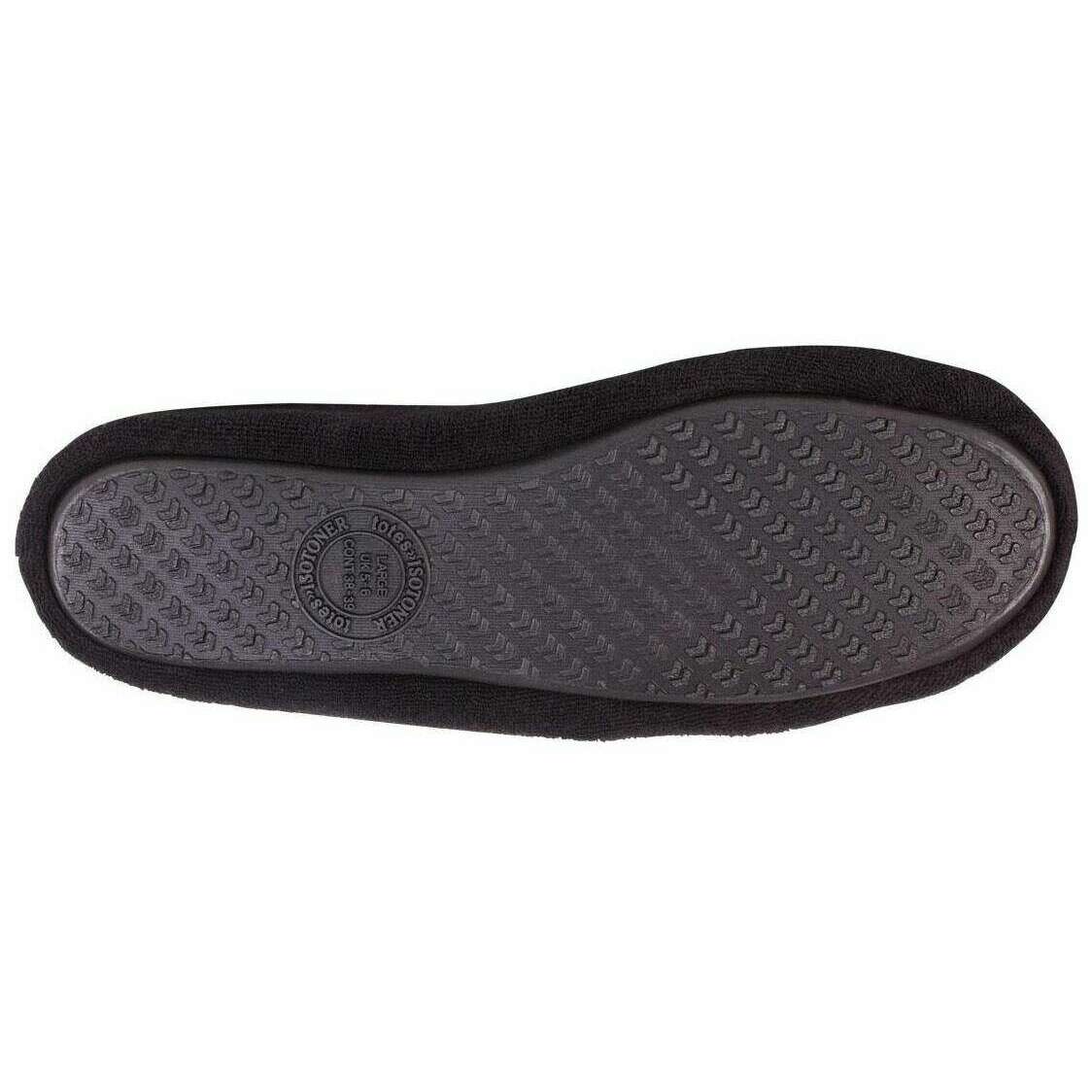 Isotoner Terry Ballerina Slippers - Black - Image 5