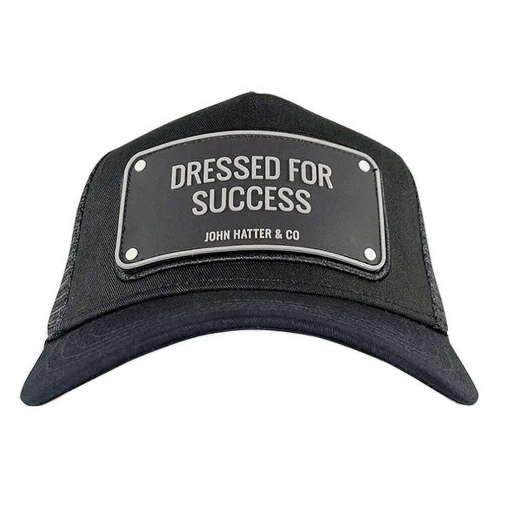 John Hatter Dressed For Success Rubber Trucker Hat - Black/Grey - Image 4
