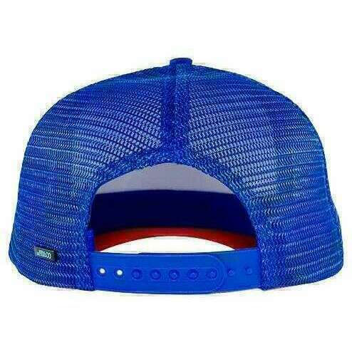 John Hatter Fake Aluminium Trucker Cap - Blue/Red/White - Image 4