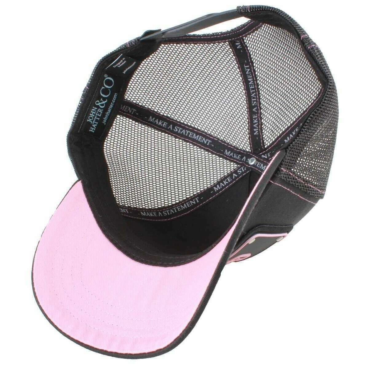 John Hatter G.O.A.T Rubber Trucker Cap - Black/Pink - Image 4