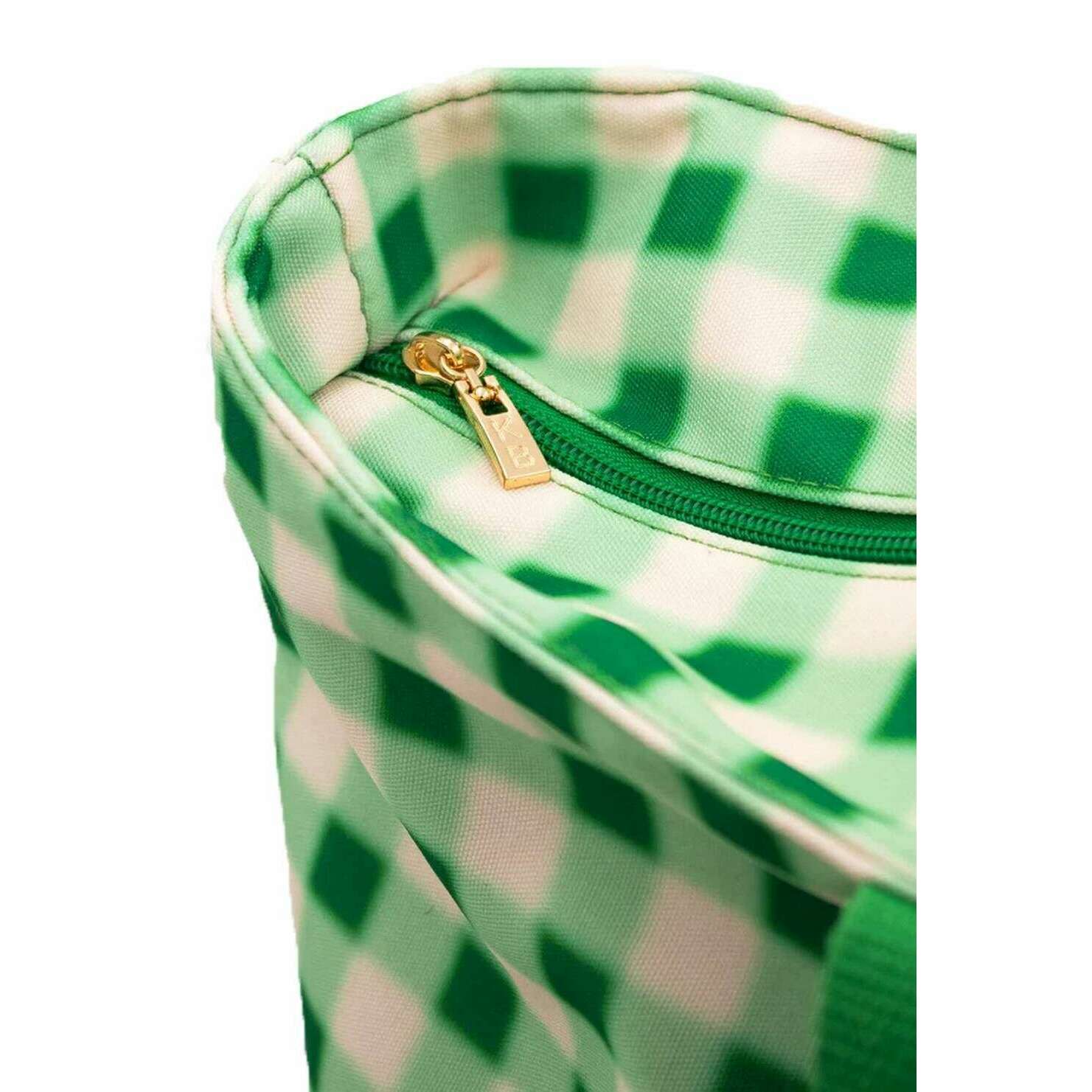 Kind Bag London Carryall Tote Bag - Blurred Plaid Green - Image 4