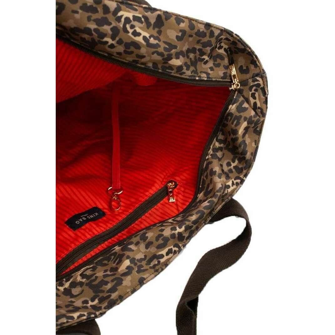 Kind Bag London Carryall Tote Bag - Leopard Brown - Image 3