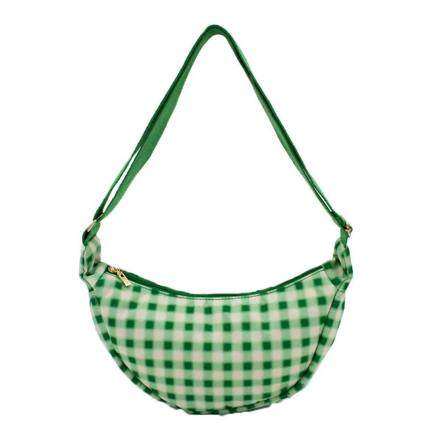 Kind Bag London Crossbody Bag - Blurred Plaid Green