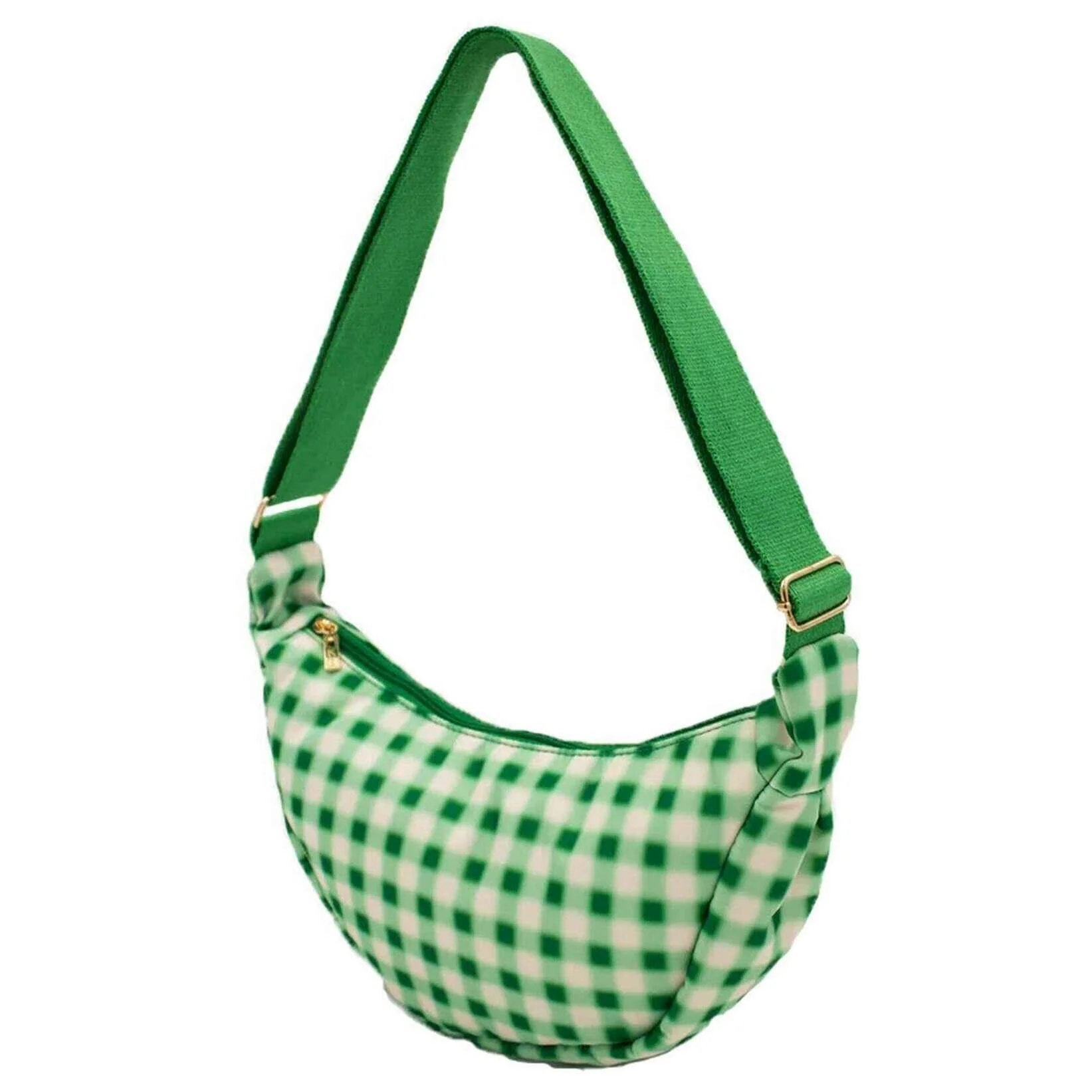 Kind Bag London Crossbody Bag - Blurred Plaid Green - Image 3