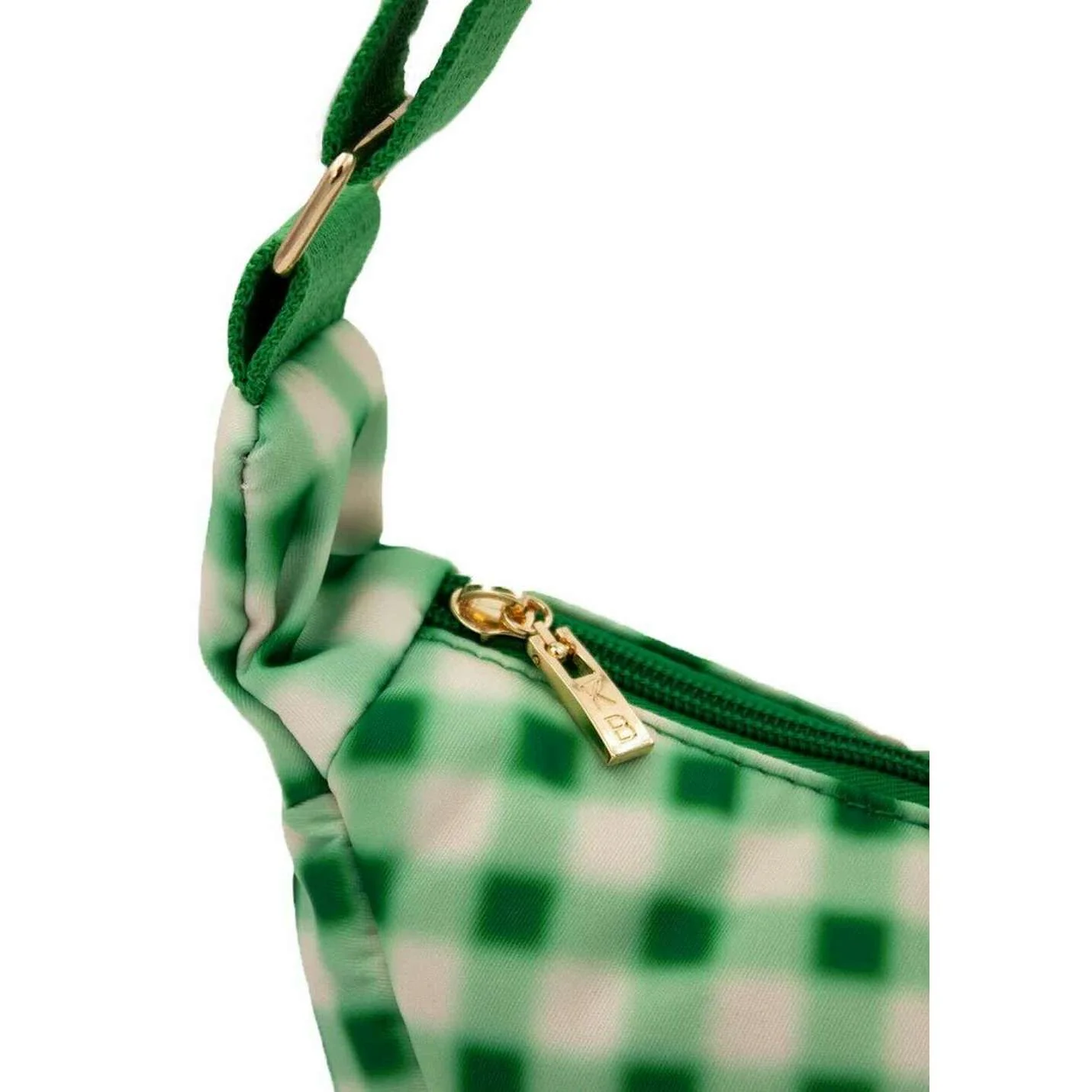 Kind Bag London Crossbody Bag - Blurred Plaid Green - Image 4
