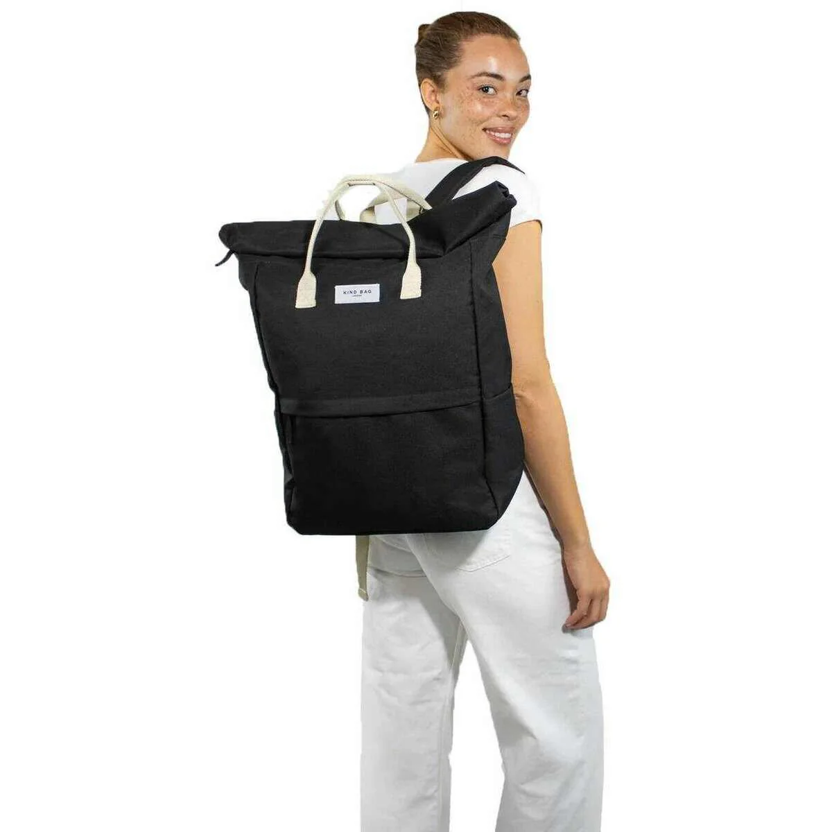 Kind Bag London Hackney Large Backpack - Black - Image 4