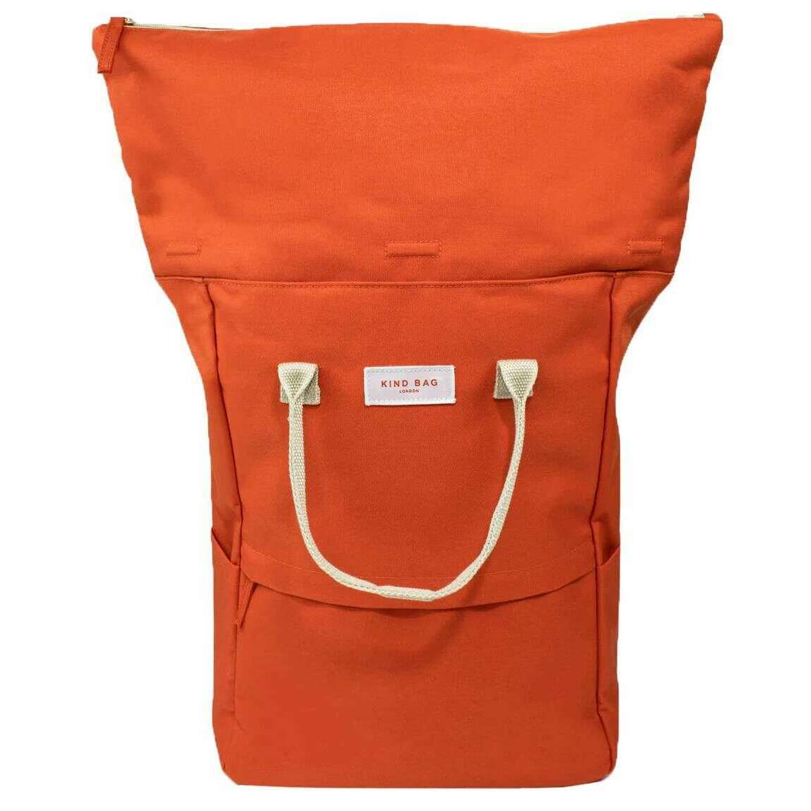 Kind Bag London Hackney Large Backpack - Burnt Orange - Image 3
