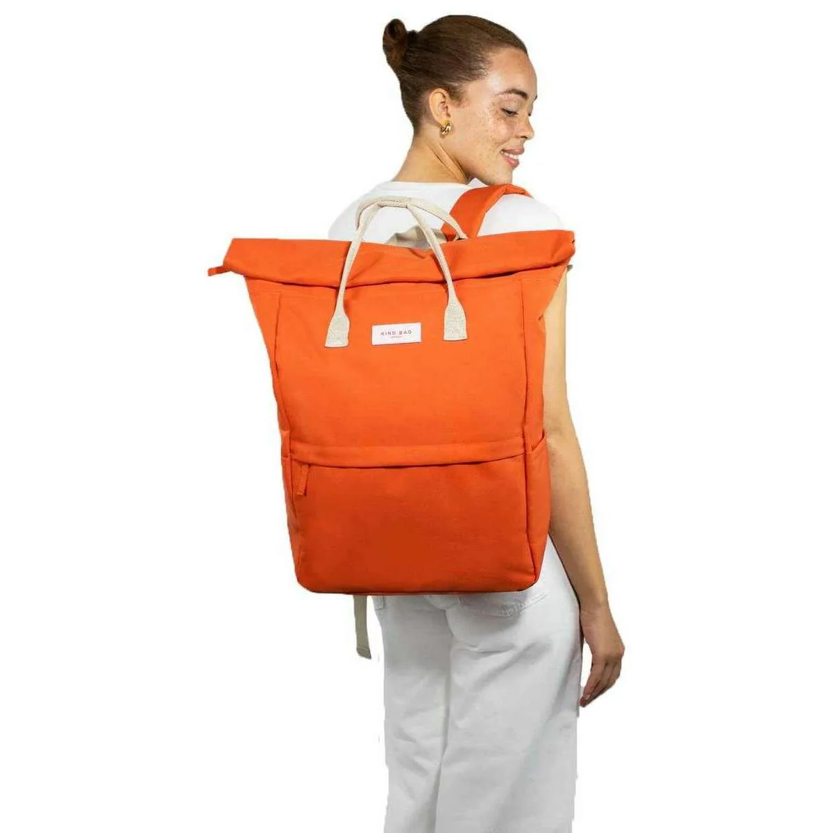 Kind Bag London Hackney Large Backpack - Burnt Orange - Image 4