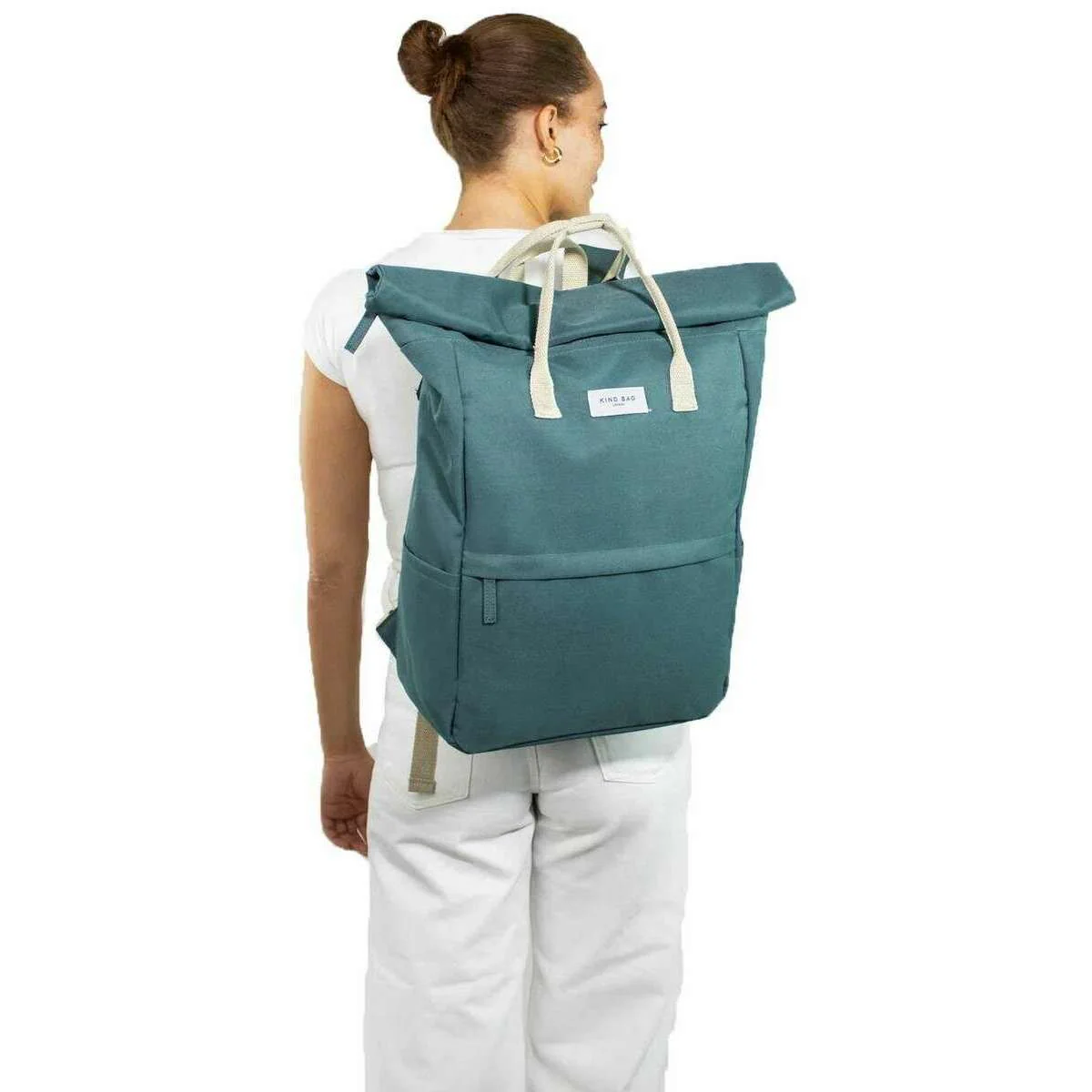 Kind Bag London Hackney Large Backpack - Moss Green - Image 4
