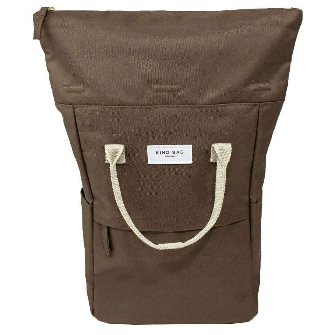 Kind Bag London Hackney Medium Backpack - Cocoa Brown - Image 3