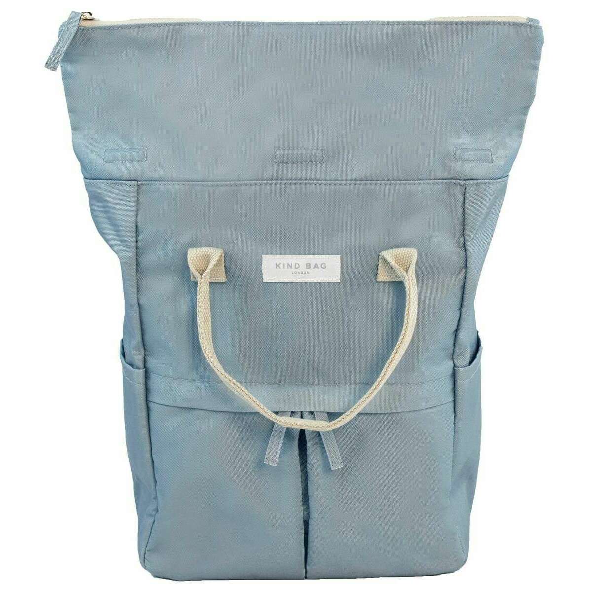 Kind Bag London Hackney Medium Backpack - Light Grey - Image 3