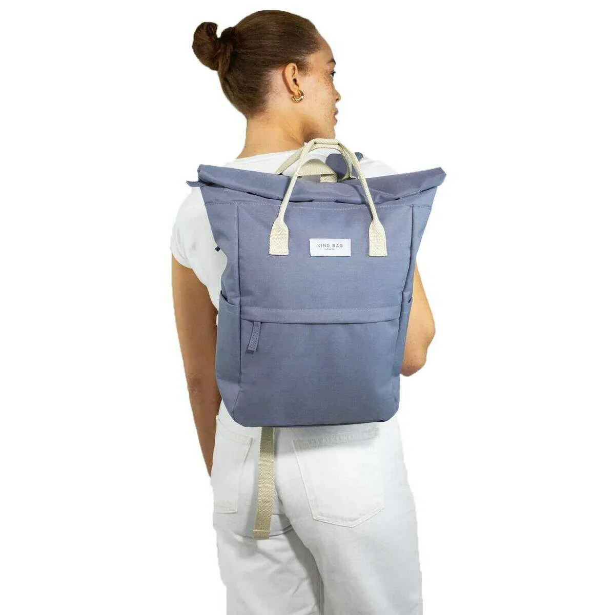 Kind Bag London Hackney Medium Backpack - Slate Grey - Image 4