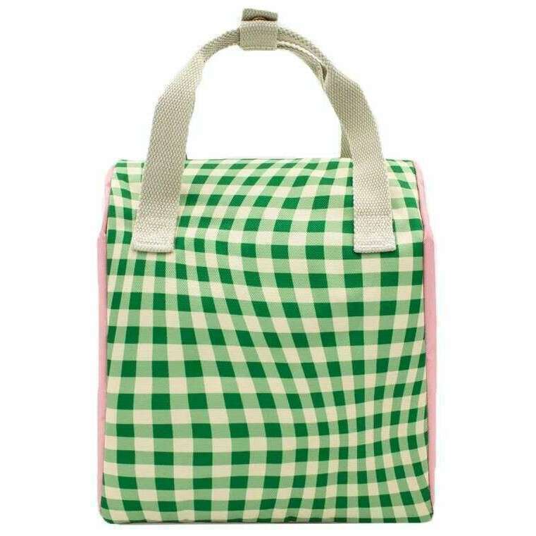 Kind Bag London Lunch Bag - Distorted Gingham Green/Pink - Image 3