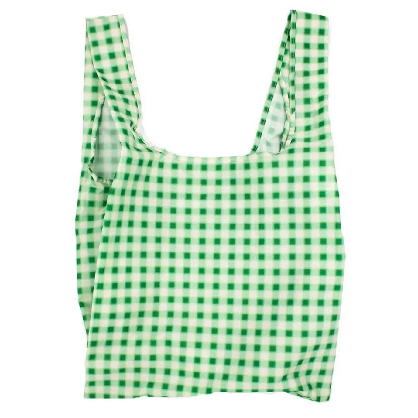 Kind Bag London Medium Reuseable Bag - Blurred Plaid Green
