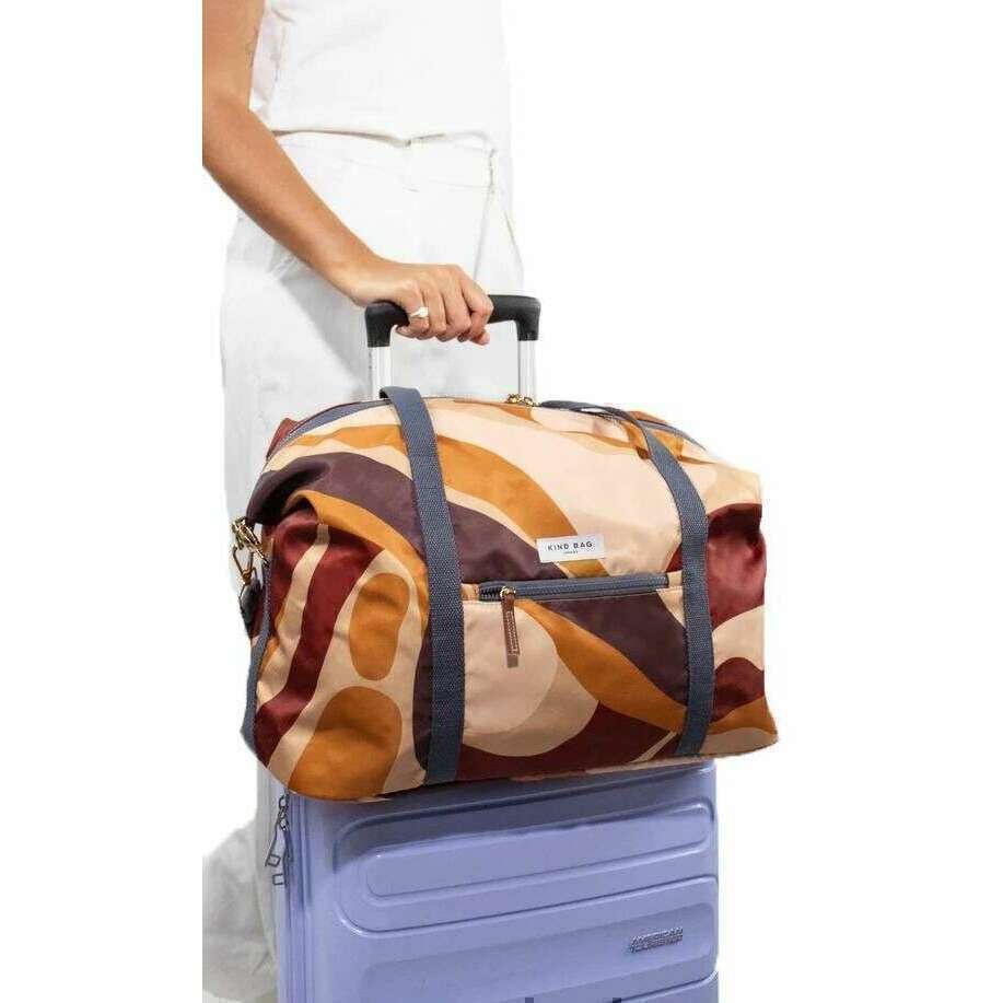 Kind Bag London Weekender Bag - Abstract Caramel Brown - Image 3