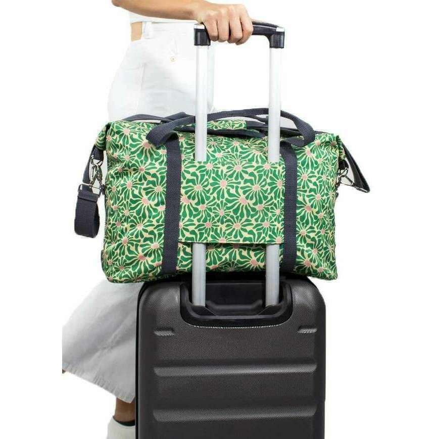 Kind Bag London Weekender Bag - Abstract Flowers Green - Image 3