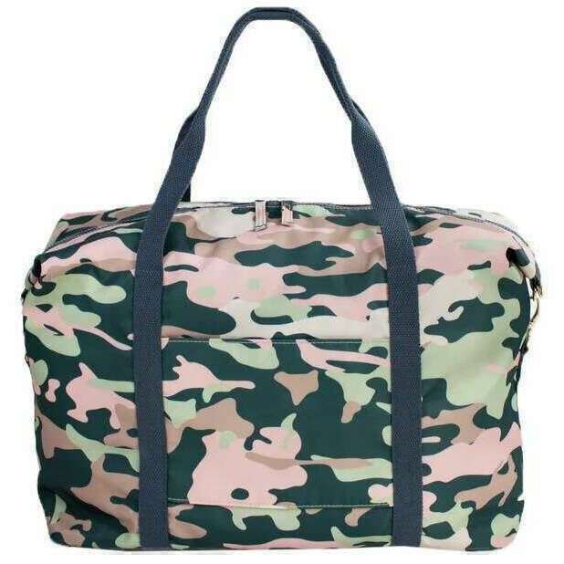 Kind Bag London Weekender Bag - Camouflage Green/Pink - Image 2